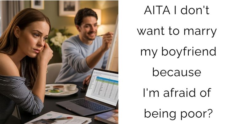 AITA I don’t want to marry my boyfriend because I’m afraid of being poor?