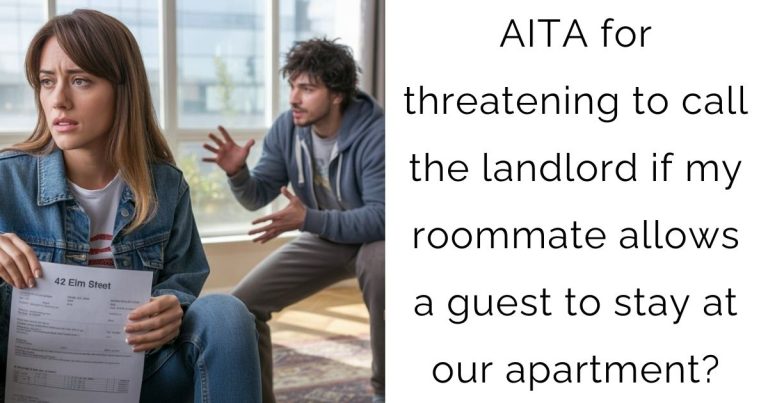AITA for threatening to call the landlord if my roommate allows a guest to stay at our apartment?