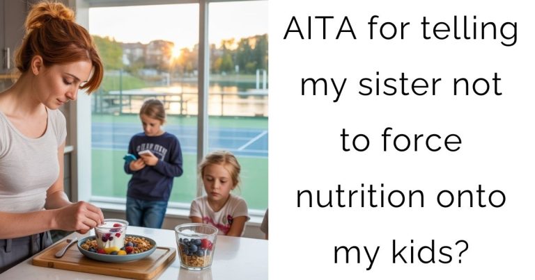 AITA for telling my sister not to force nutrition onto my kids?