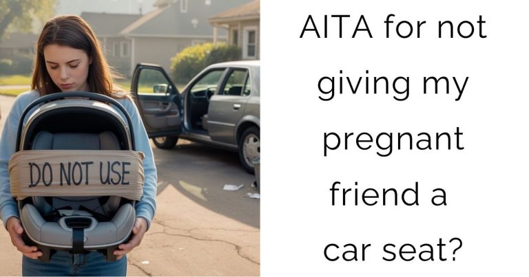 AITA for not giving my pregnant friend a car seat?