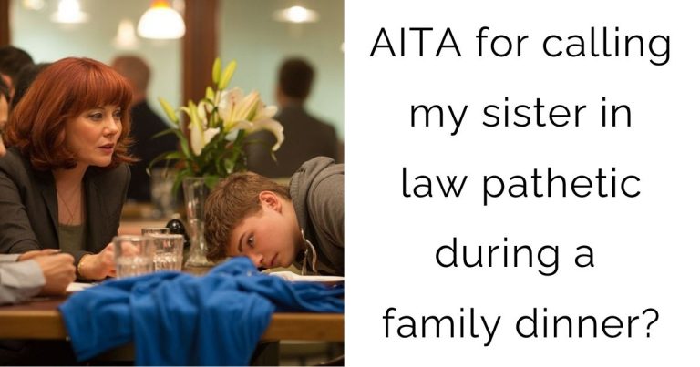 AITA for calling my sister in law pathetic during a family dinner?