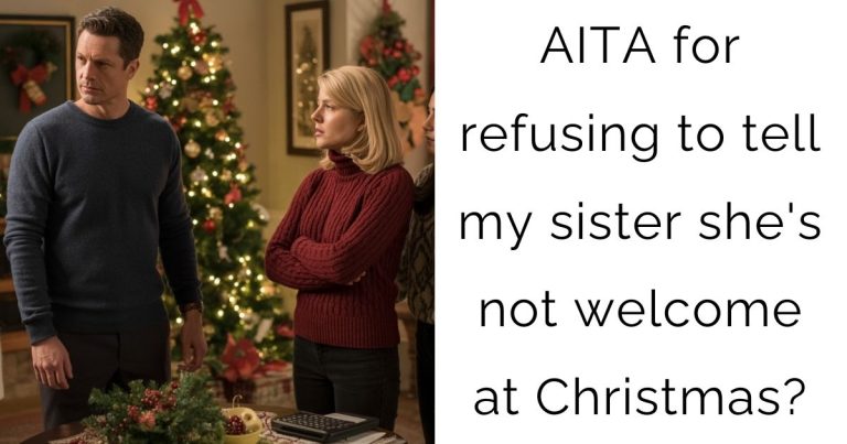 AITA for refusing to tell my sister she’s not welcome at Christmas?