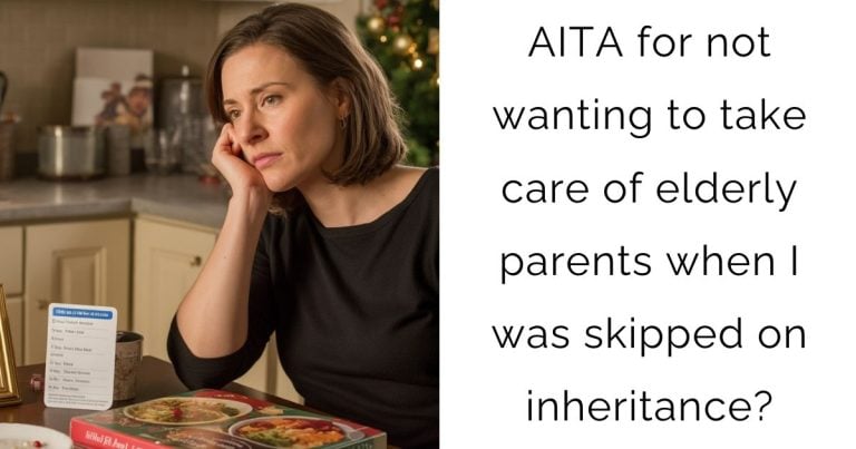 AITA for not wanting to take care of elderly parents when I was skipped on inheritance?
