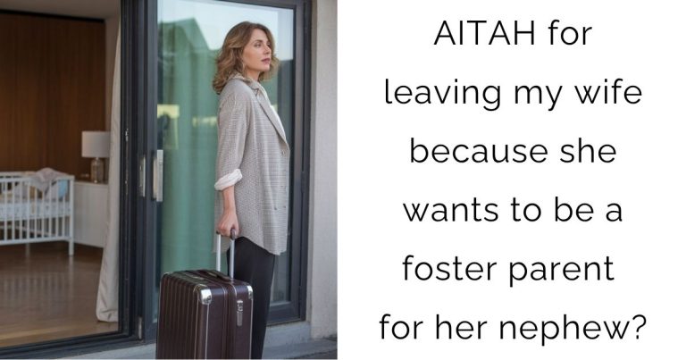 AITAH for leaving my wife because she wants to be a foster parent for her nephew?