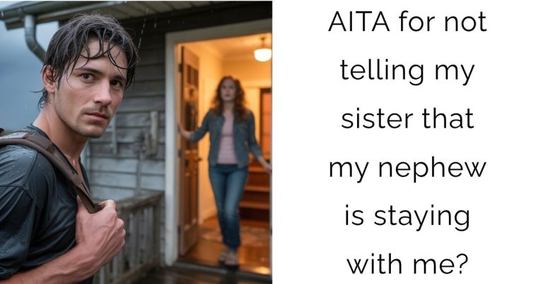 AITA for not telling my sister that my nephew is staying with me?