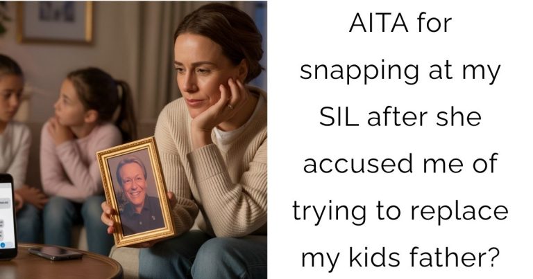 AITA for snapping at my SIL after she accused me of trying to replace my kids father?