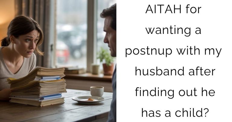 AITAH for wanting a postnup with my husband after finding out he has a child?