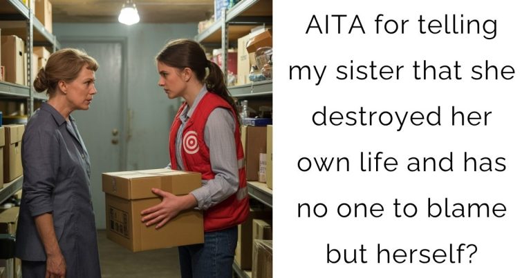 AITA for telling my sister that she destroyed her own life and has no one to blame but herself?