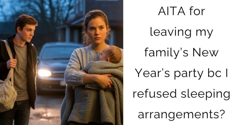 AITA for leaving my family’s New Year’s party bc I refused sleeping arrangements?
