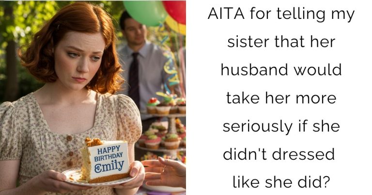 AITA for telling my sister that her husband would take her more seriously if she didn’t dressed like she did?