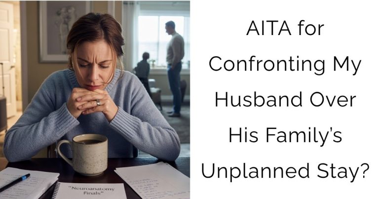 AITA for Confronting My Husband Over His Family’s Unplanned Stay?