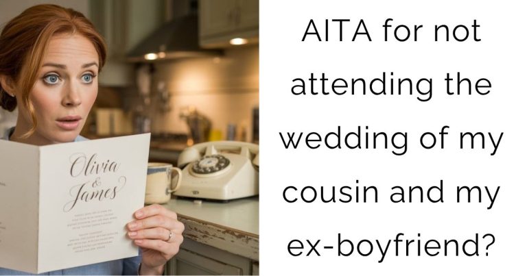 AITA for not attending the wedding of my cousin and my ex-boyfriend?