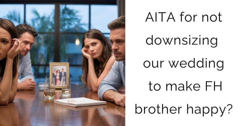 AITA for not downsizing our wedding to make FH brother happy?