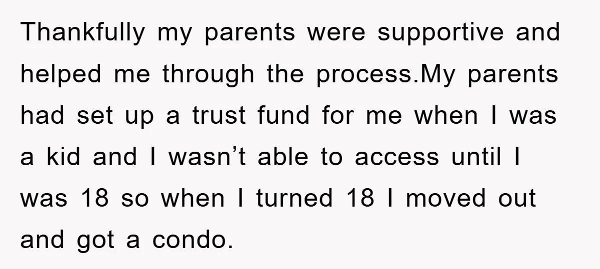 Thankfully my parents were supportive and helped me through the process.My parents had set up a trust fund for me when I was a kid and I wasn’t able to...
