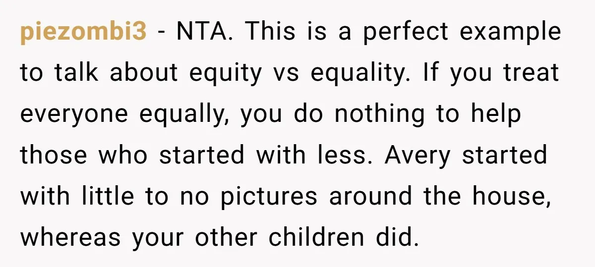 piezombi3 − NTA. This is a perfect example to talk about equity vs equality. If you treat everyone equally, you do nothing to help those who started with less. Avery...