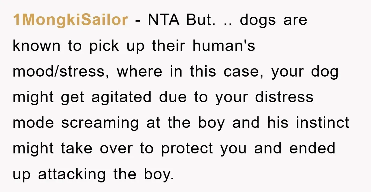 1MongkiSailor − NTA But. .. dogs are known to pick up their human's mood/stress, where in this case, your dog might get agitated due to your distress mode screaming at...