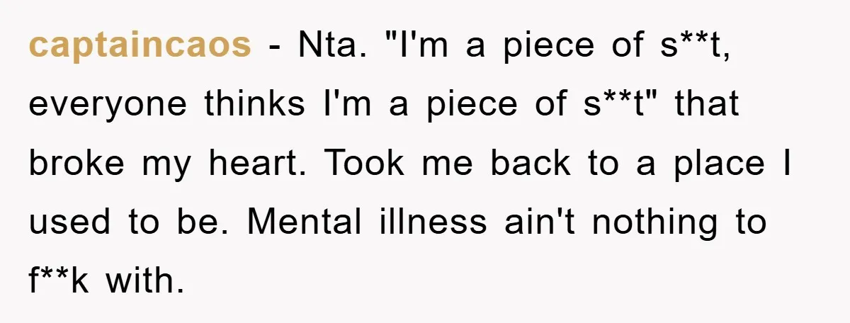captaincaos − Nta. "I'm a piece of s**t, everyone thinks I'm a piece of s**t" that broke my heart. Took me back to a place I used to be. Mental...