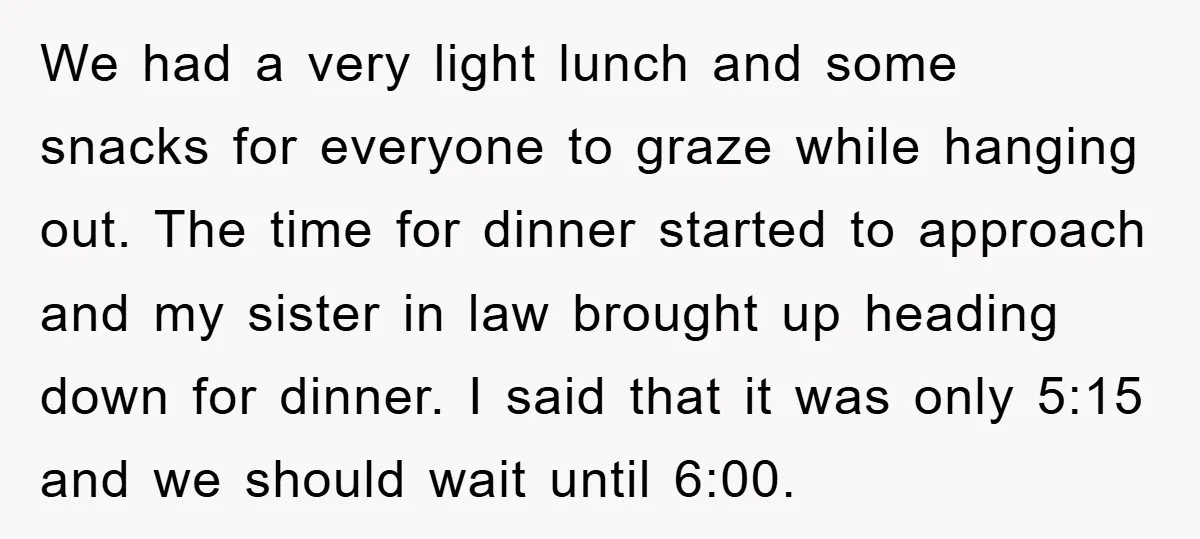We had a very light lunch and some snacks for everyone to graze while hanging out. The time for dinner started to approach and my sister in law brought up...