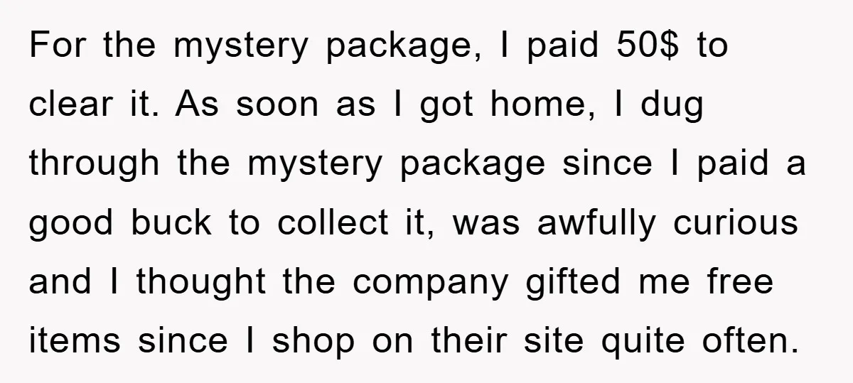 For the mystery package, I paid 50$ to clear it. As soon as I got home, I dug through the mystery package since I paid a good buck to collect...
