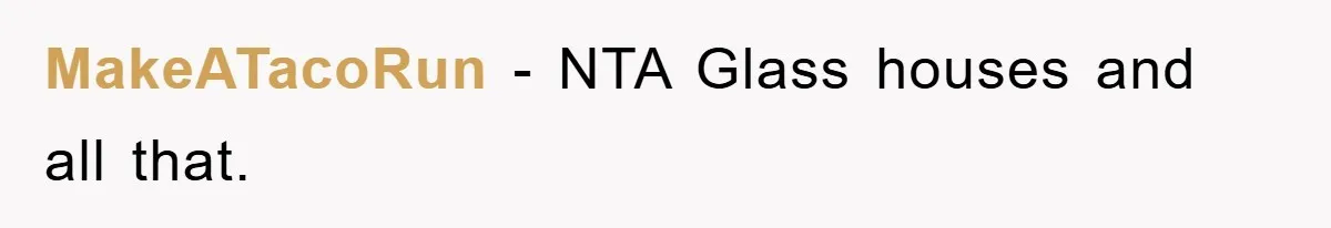 MakeATacoRun − NTA Glass houses and all that.