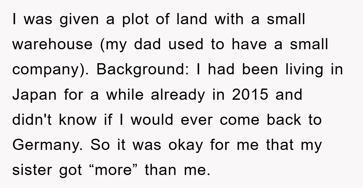 I was given a plot of land with a small warehouse (my dad used to have a small company). Background: I had been living in Japan for a while already...
