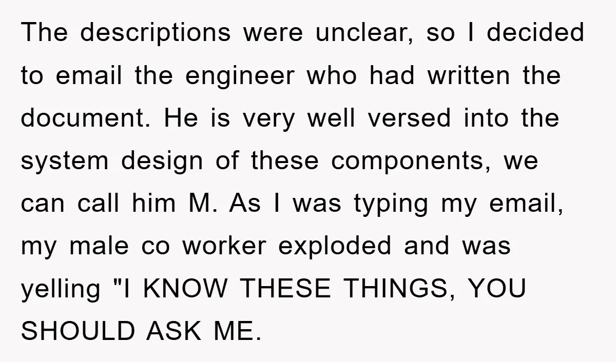 The descriptions were unclear, so I decided to email the engineer who had written the document. He is very well versed into the system design of these components, we can...