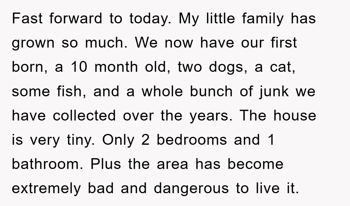 Fast forward to today. My little family has grown so much. We now have our first born, a 10 month old, two dogs, a cat, some fish, and a whole...