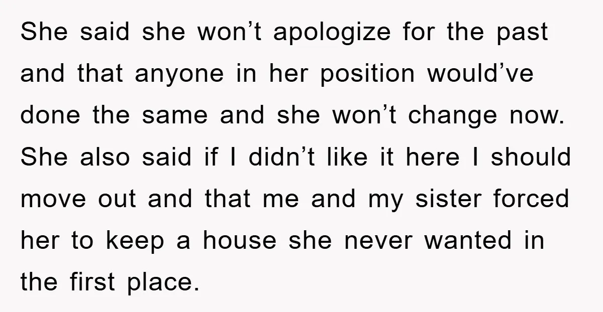 She said she won’t apologize for the past and that anyone in her position would’ve done the same and she won’t change now. She also said if I didn’t like...