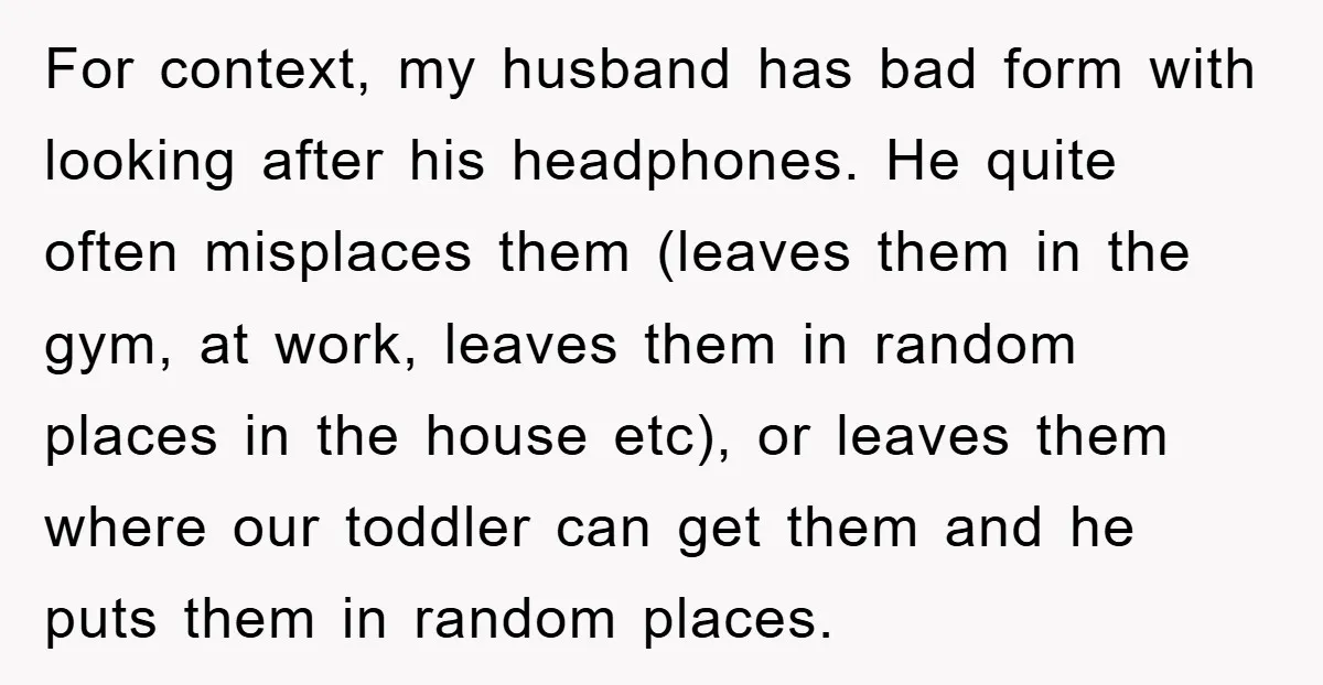 For context, my husband has bad form with looking after his headphones. He quite often misplaces them (leaves them in the gym, at work, leaves them in random places in...
