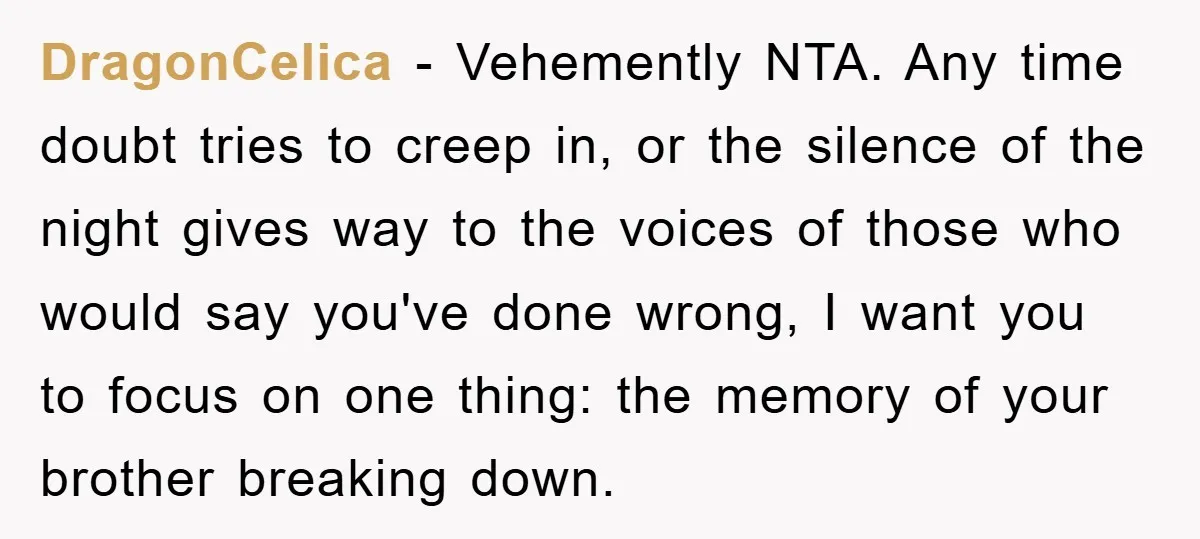 DragonCelica − Vehemently NTA. Any time doubt tries to creep in, or the silence of the night gives way to the voices of those who would say you've done wrong,...