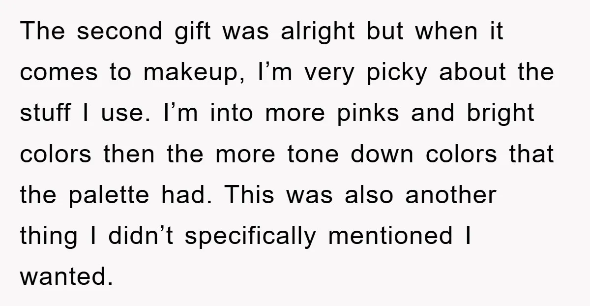 The second gift was alright but when it comes to makeup, I’m very picky about the stuff I use. I’m into more pinks and bright colors then the more tone...
