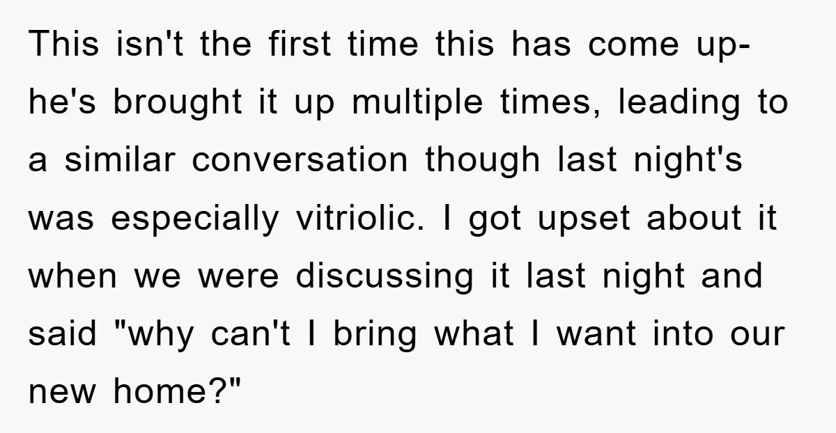 This isn't the first time this has come up- he's brought it up multiple times, leading to a similar conversation though last night's was especially vitriolic. I got upset about...