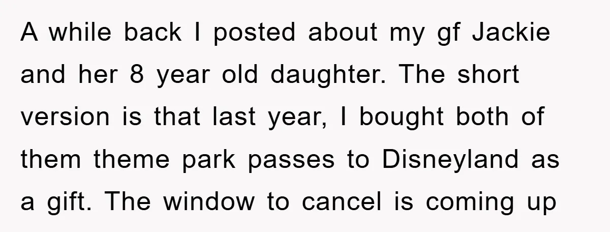A while back I posted about my gf Jackie and her 8 year old daughter. The short version is that last year, I bought both of them theme park passes...