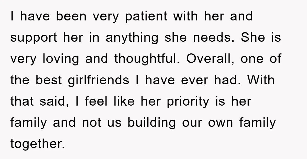 I have been very patient with her and support her in anything she needs. She is very loving and thoughtful. Overall, one of the best girlfriends I have ever had....