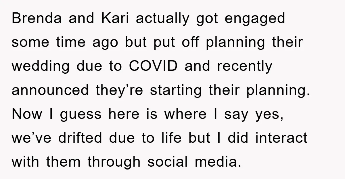 Brenda and Kari actually got engaged some time ago but put off planning their wedding due to COVID and recently announced they’re starting their planning. Now I guess here is...