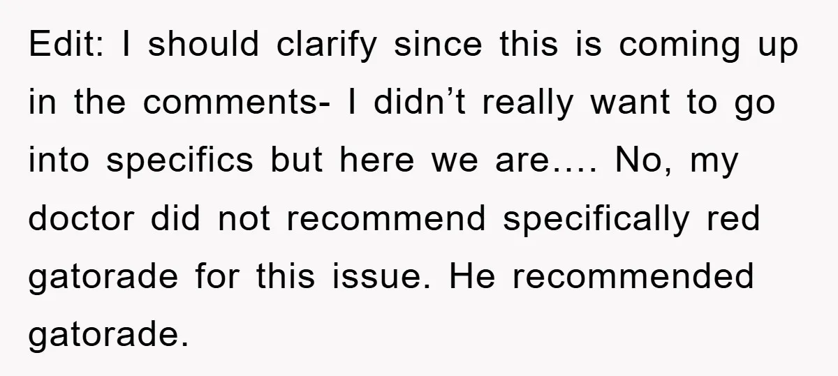 Edit: I should clarify since this is coming up in the comments- I didn’t really want to go into specifics but here we are…. No, my doctor did not recommend...