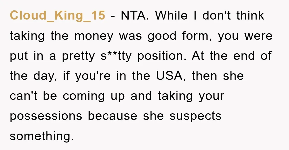 Cloud_King_15 - NTA. While I don't think taking the money was good form, you were put in a pretty s**tty position. At the end of the day, if you're in...