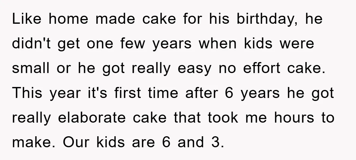 Like home made cake for his birthday, he didn't get one few years when kids were small or he got really easy no effort cake. This year it's first time...
