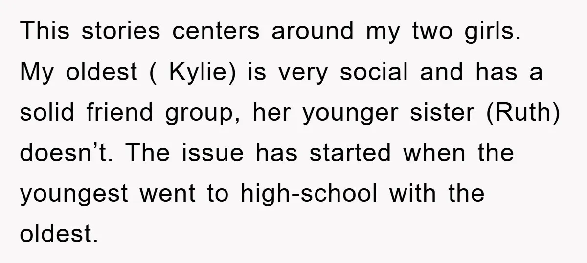 This stories centers around my two girls. My oldest ( Kylie) is very social and has a solid friend group, her younger sister (Ruth) doesn’t. The issue has started when...