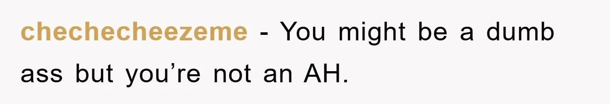 chechecheezeme − You might be a dumb ass but you’re not an AH.