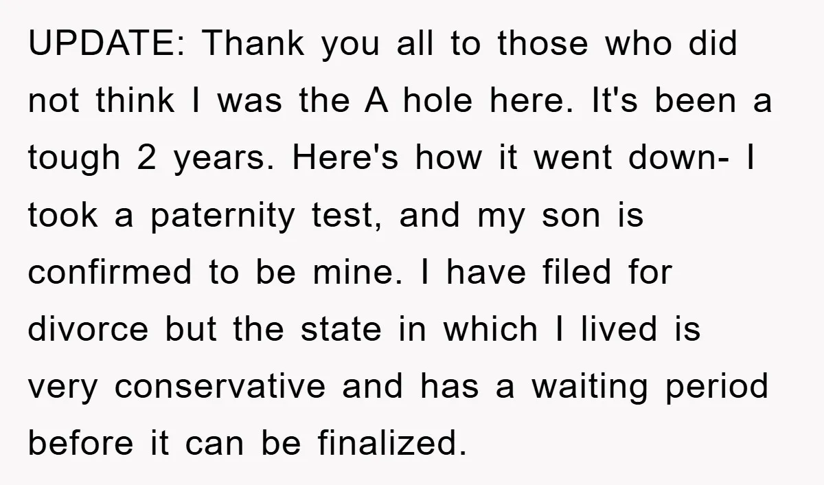 UPDATE: Thank you all to those who did not think I was the A hole here. It's been a tough 2 years. Here's how it went down- I took a...