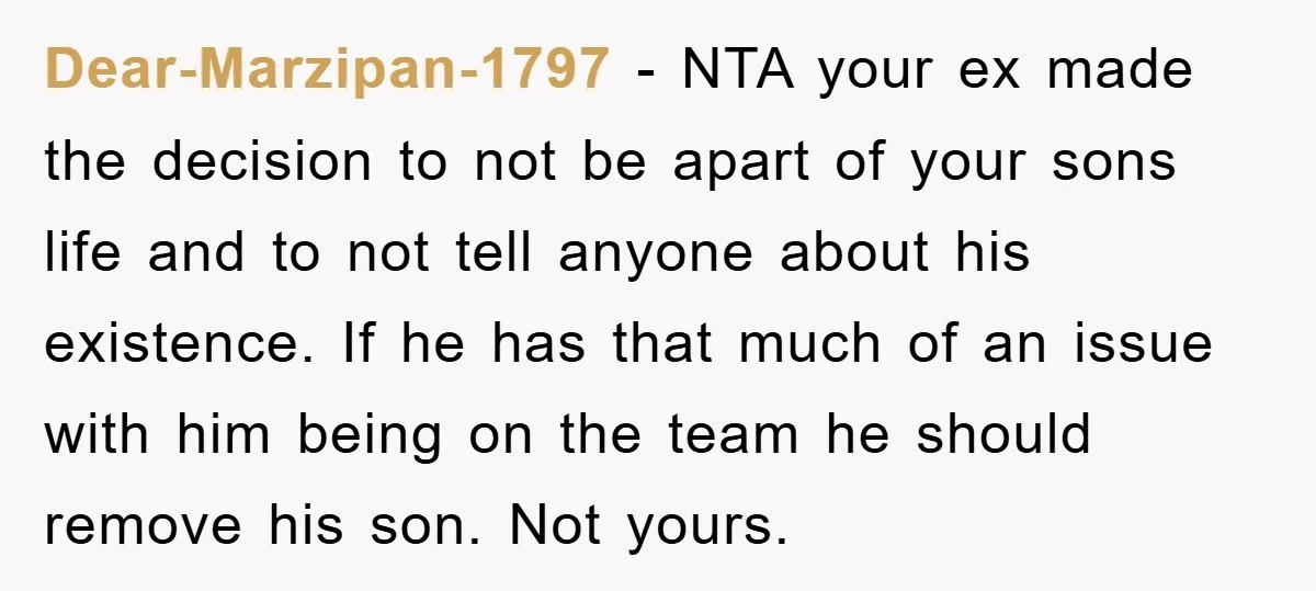 Dear-Marzipan-1797 − NTA your ex made the decision to not be apart of your sons life and to not tell anyone about his existence. If he has that much of...