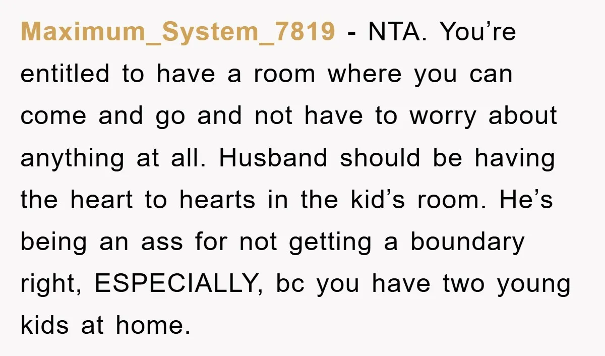 Maximum_System_7819 − NTA. You’re entitled to have a room where you can come and go and not have to worry about anything at all. Husband should be having the heart...