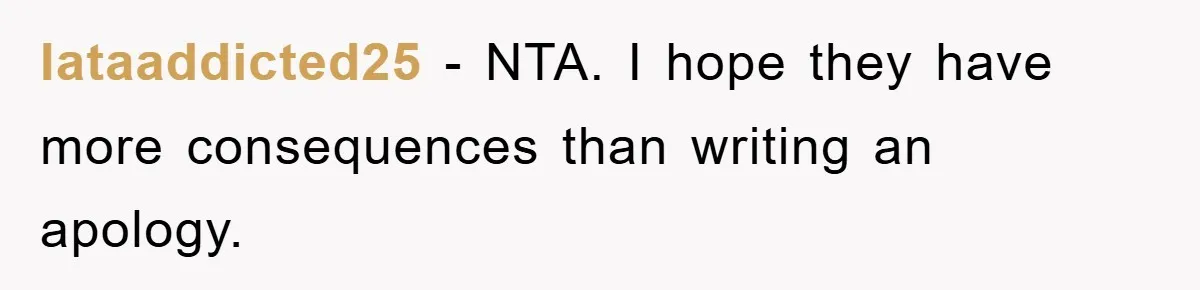 Iataaddicted25 − NTA. I hope they have more consequences than writing an apology.