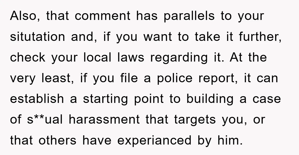 Also, that comment has parallels to your situtation and, if you want to take it further, check your local laws regarding it. At the very least, if you file a...