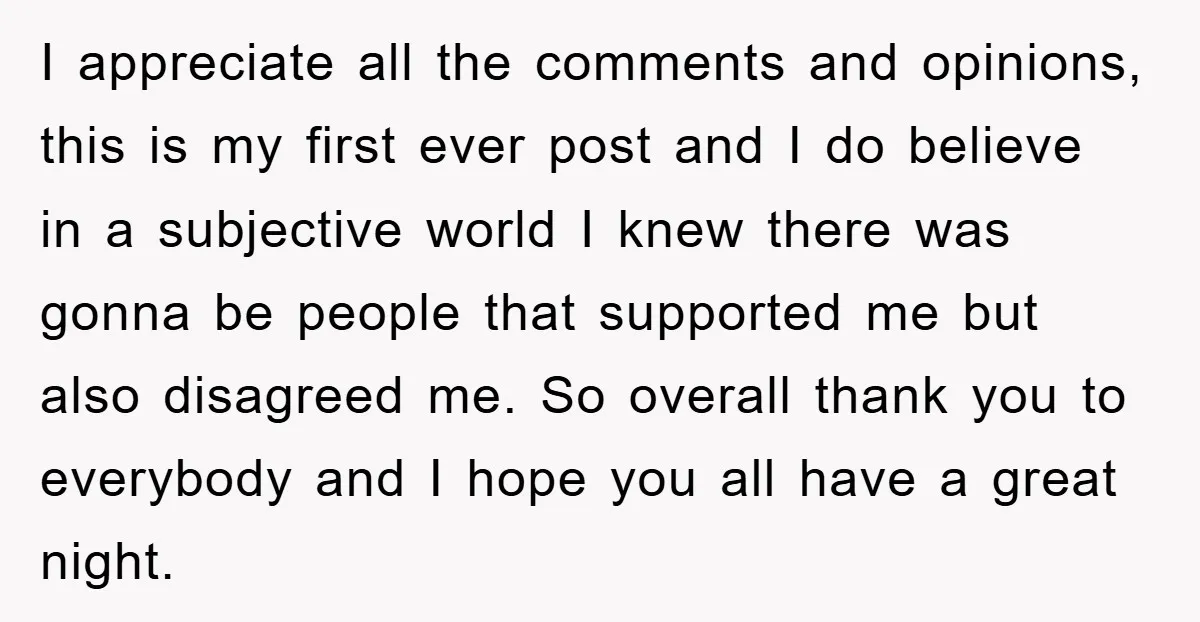 I appreciate all the comments and opinions, this is my first ever post and I do believe in a subjective world I knew there was gonna be people that supported...