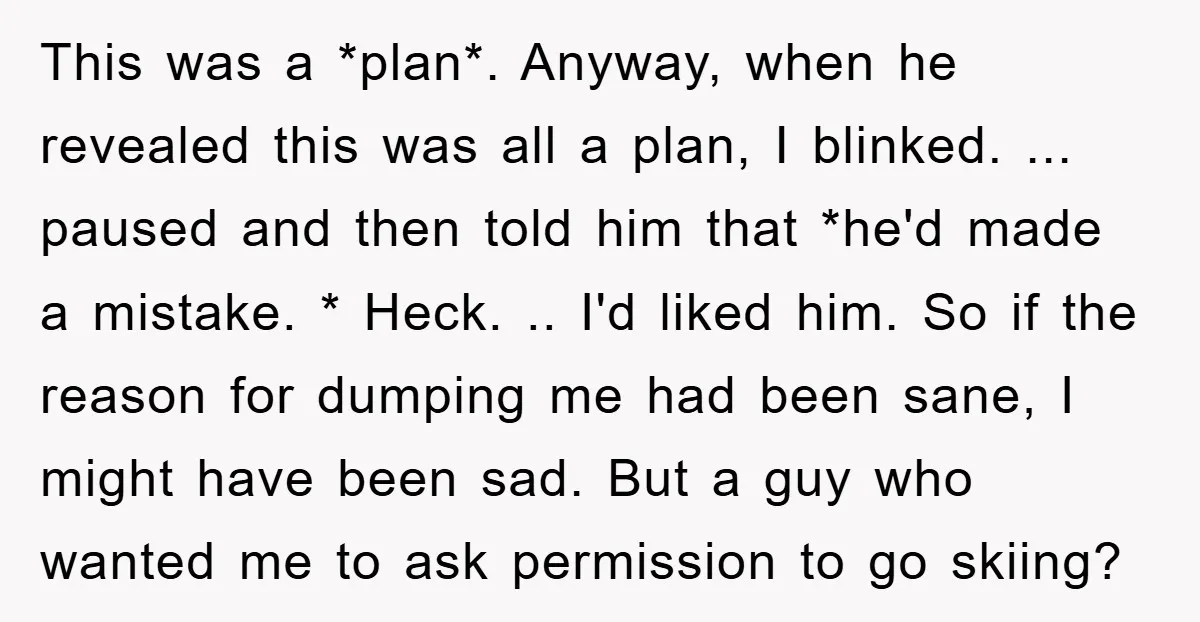 This was a *plan*. Anyway, when he revealed this was all a plan, I blinked. ... paused and then told him that *he'd made a mistake. * Heck. .. I'd...