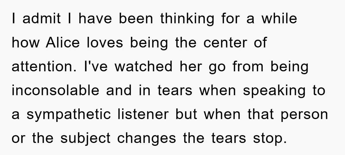 I admit I have been thinking for a while how Alice loves being the center of attention. I've watched her go from being inconsolable and in tears when speaking to...