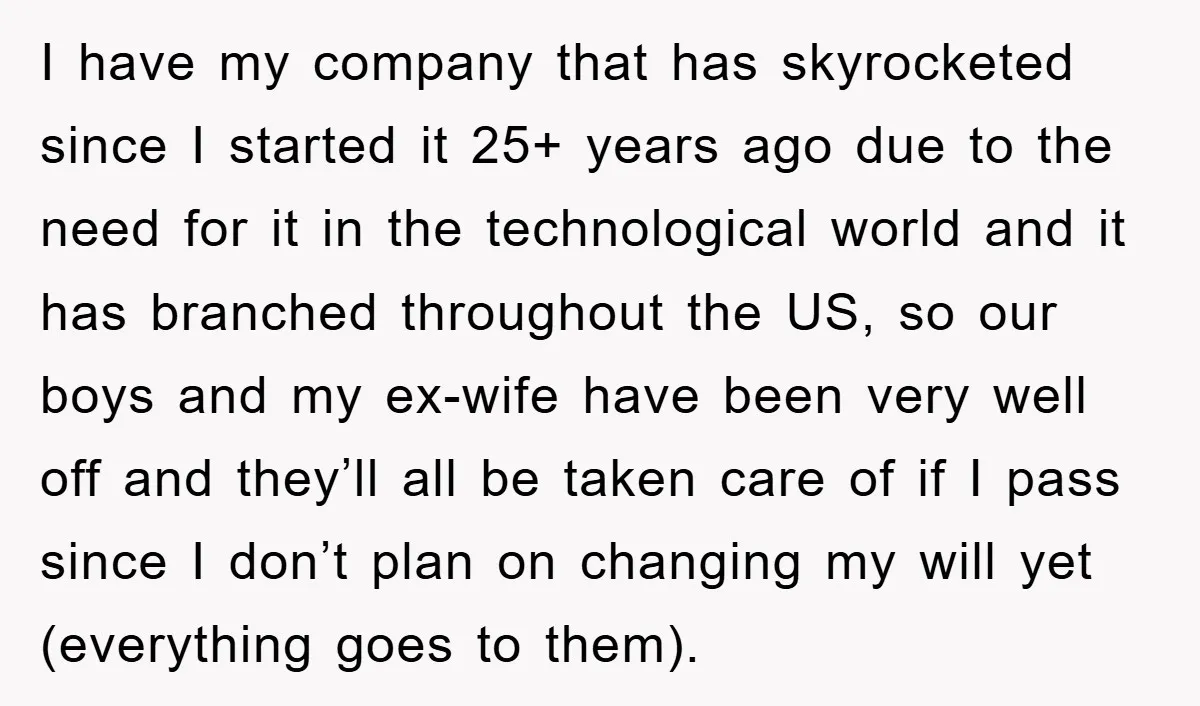 I have my company that has skyrocketed since I started it 25+ years ago due to the need for it in the technological world and it has branched throughout the...