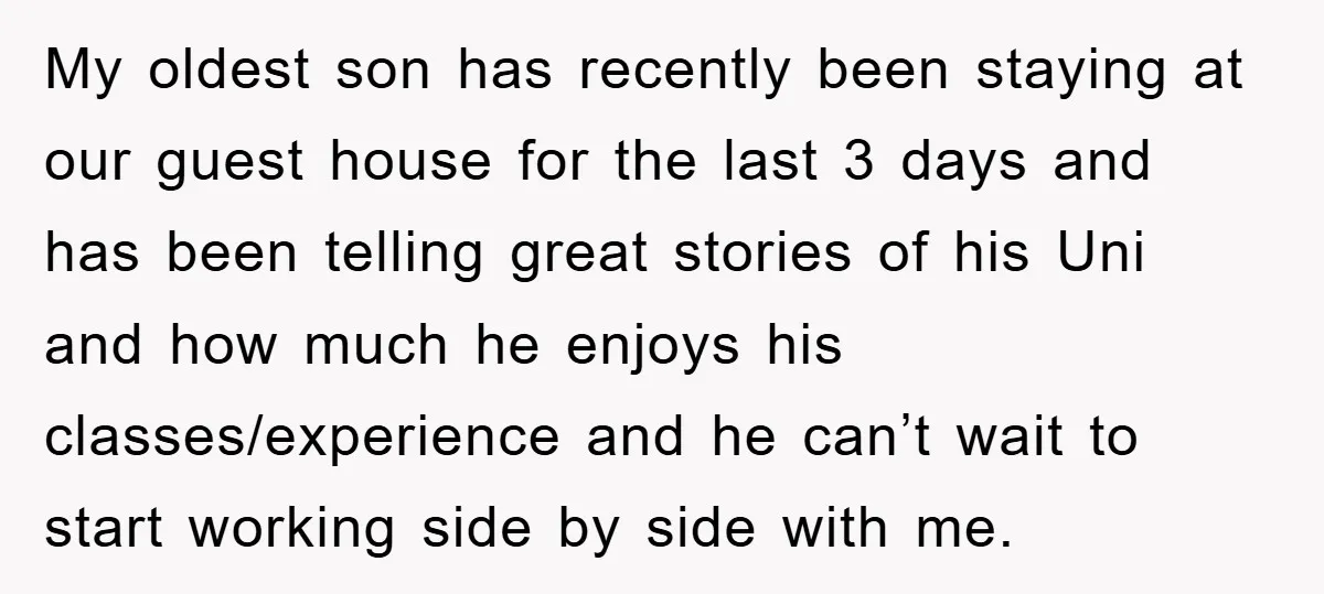 My oldest son has recently been staying at our guest house for the last 3 days and has been telling great stories of his Uni and how much he enjoys...